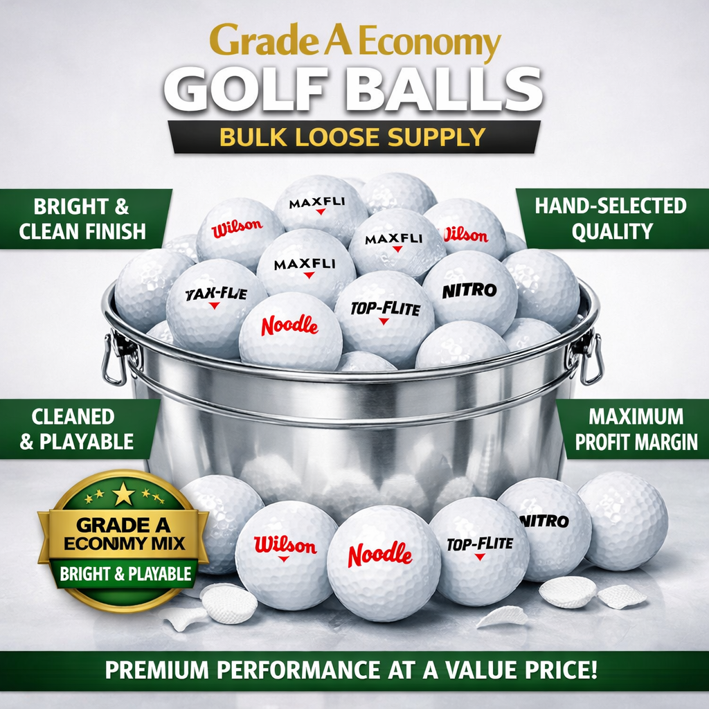 Grade A Economy Golf Balls – Bulk Loose Supply