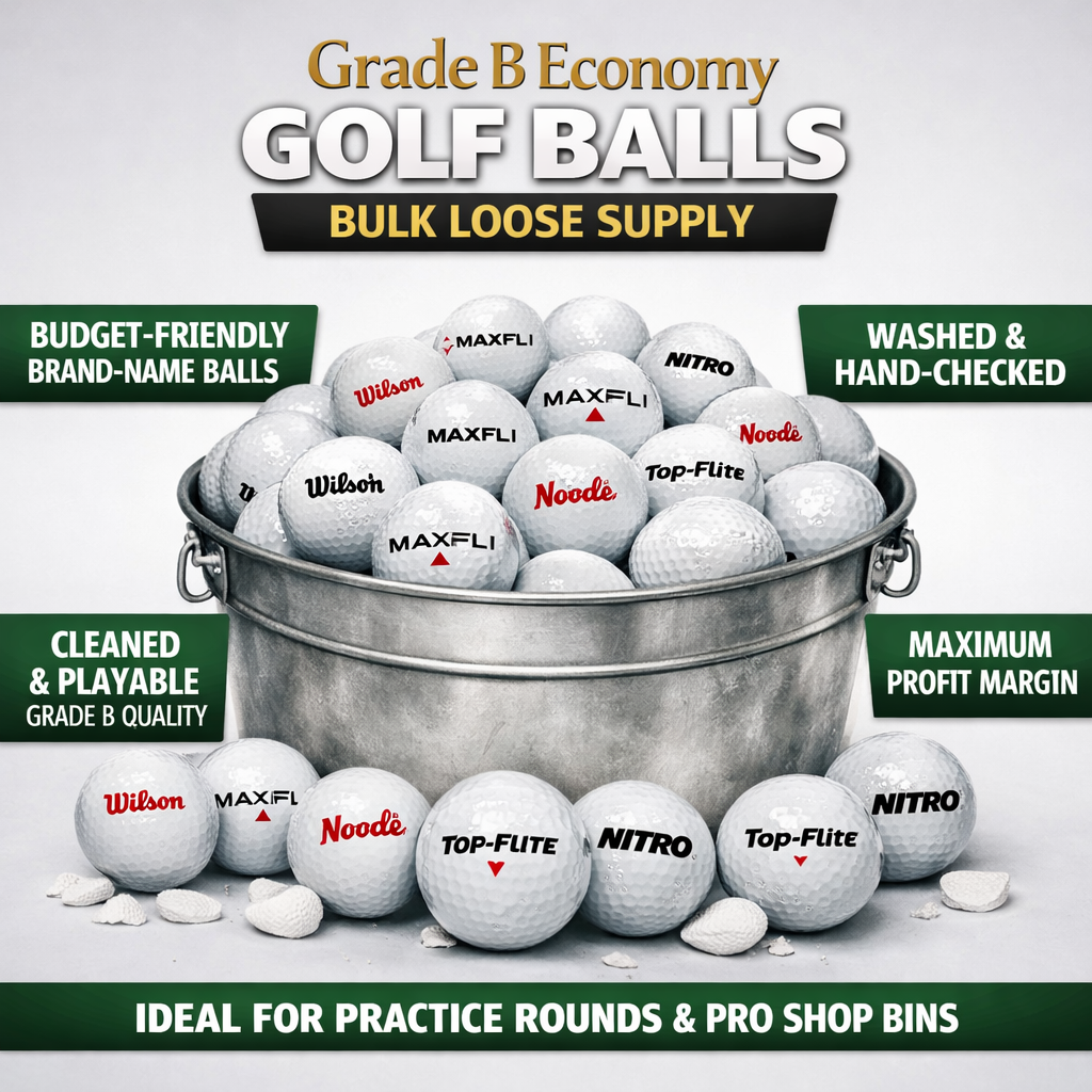 Grade B Economy Golf Balls – Bulk Loose Supply